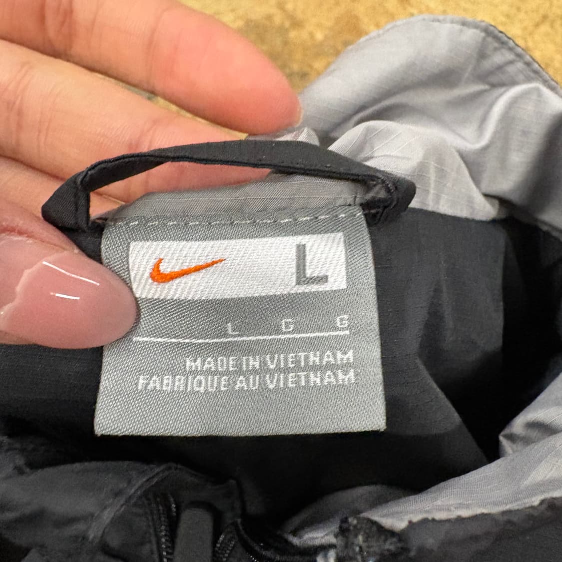 [정품/L,100] 나이키 스우시 블랙그레이 바람막이 자켓 b18 상품이미지5