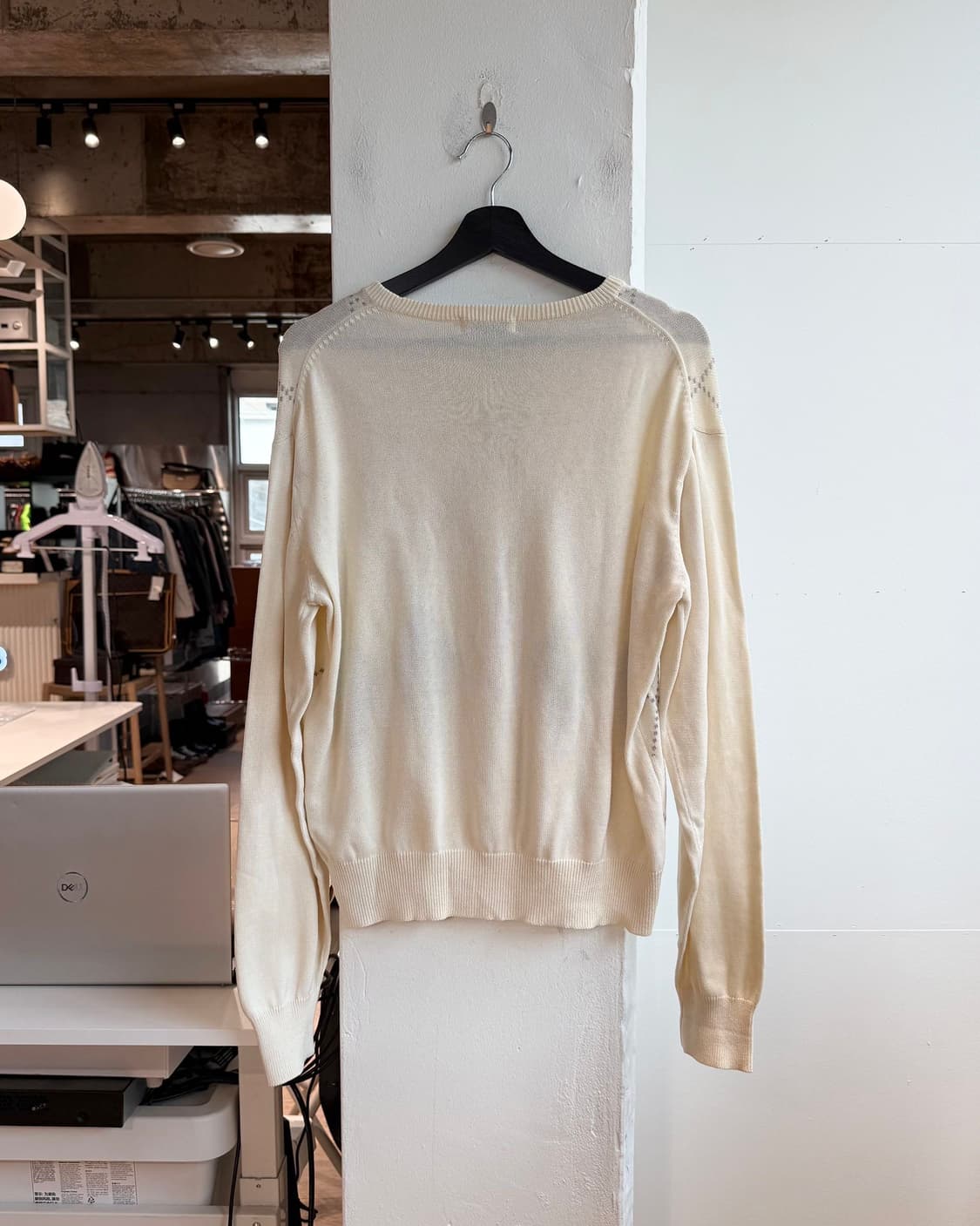 버버리 옐로우 아가일패턴 니트  상품이미지7