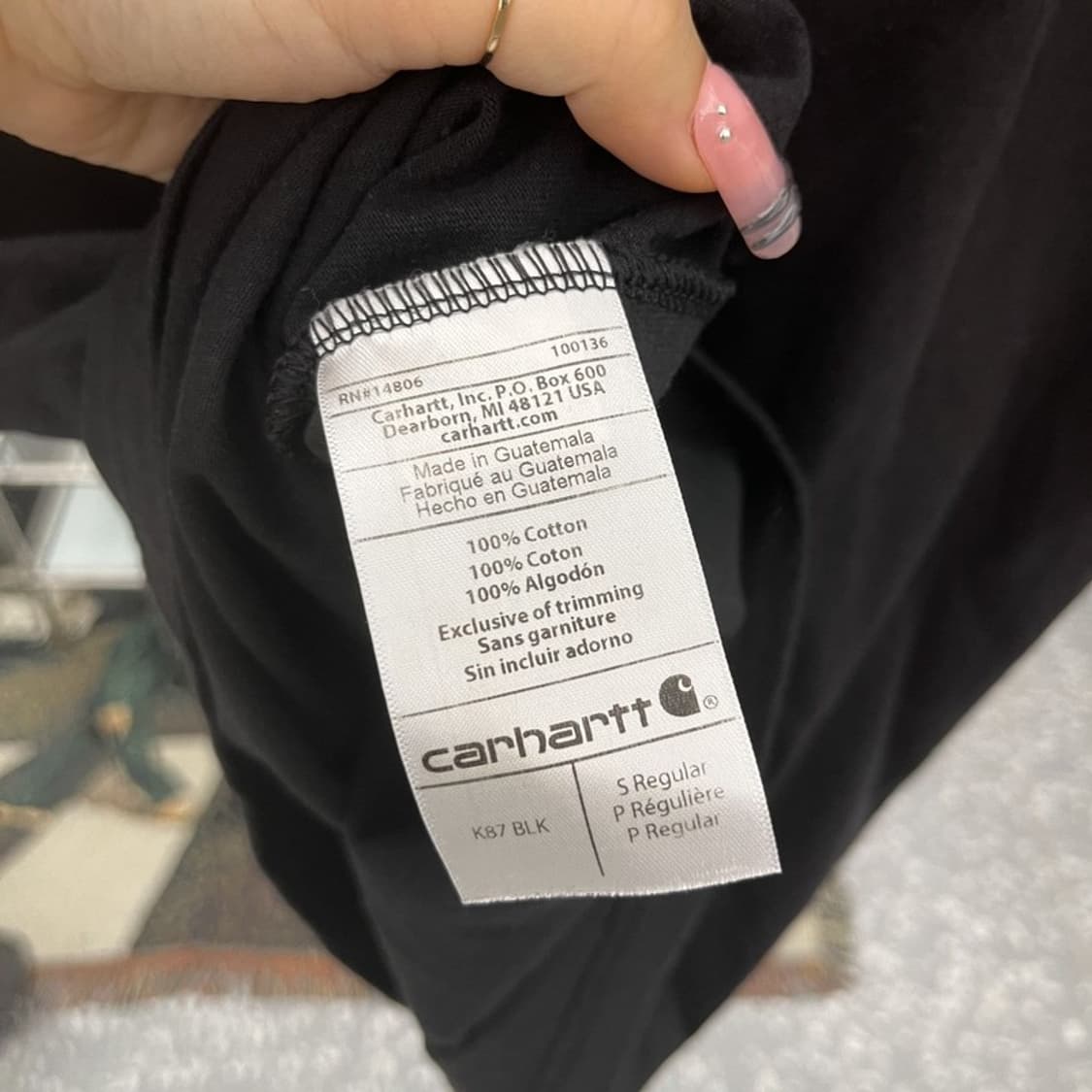 칼하트 빈티지 캐주얼 포켓로고 워크 반팔티 S C12222 상품이미지6