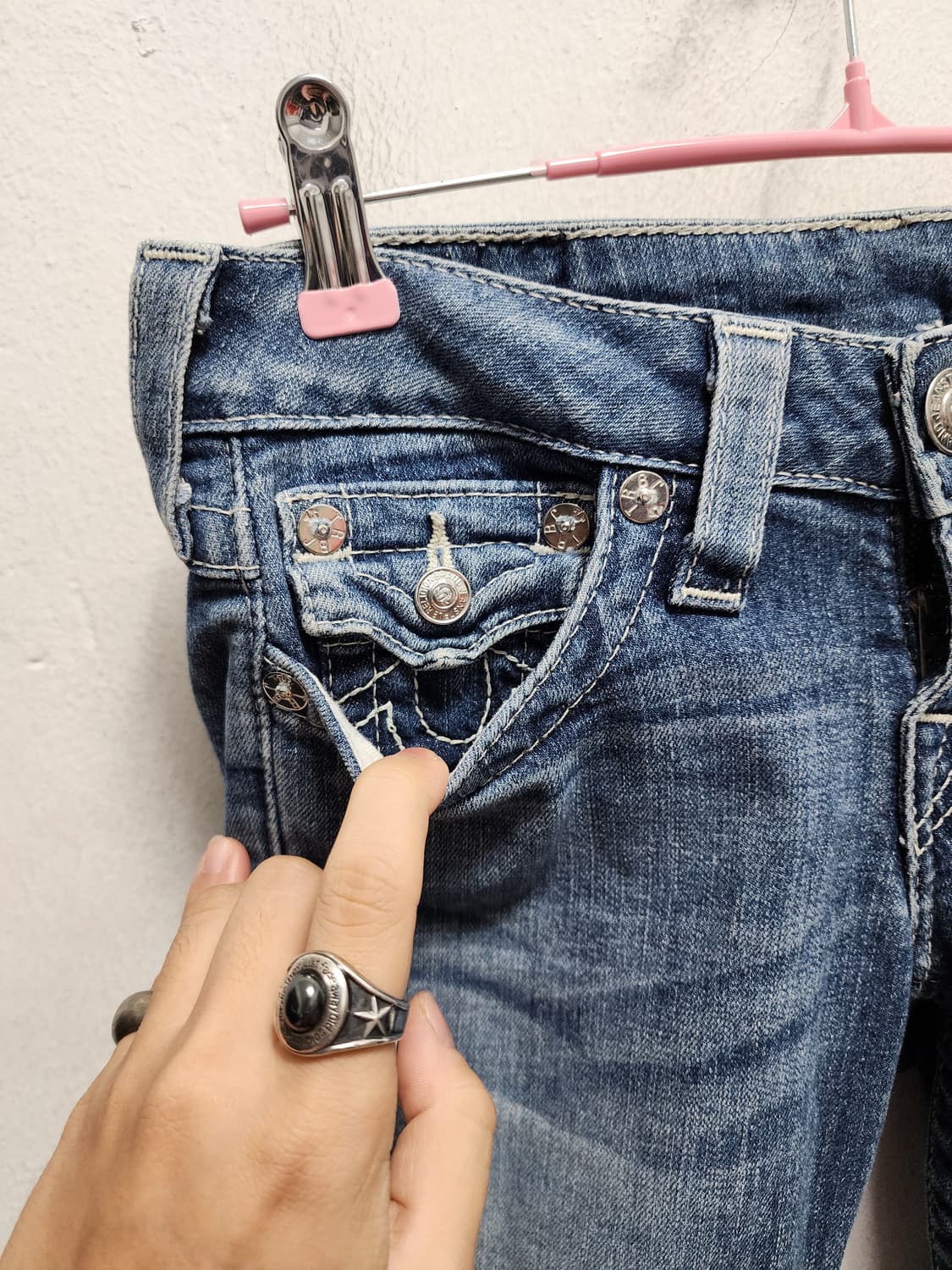 트루릴리전 큐빅디테일 HI-RISE BOOT 부츠컷 데님 상품이미지6