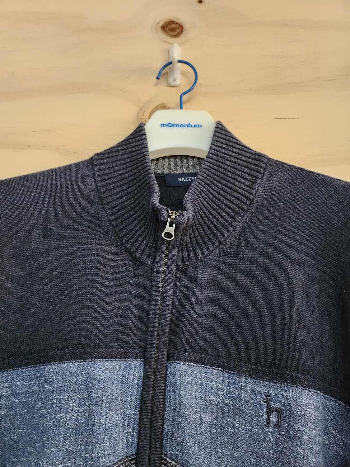 150) 헤지스 스트라이프 남성 집업 니트 상품이미지2