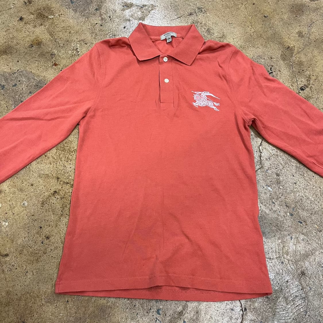 [정품/90,S] 버버리 슬림핏 빅로고 긴팔 PK 티셔츠 b8 상품이미지3