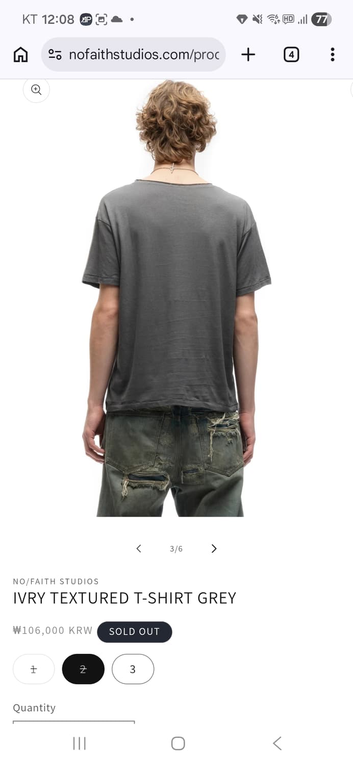 NO/FAITH STUDIOS

IVRY TEXTURED T-SHIRT 상품이미지3