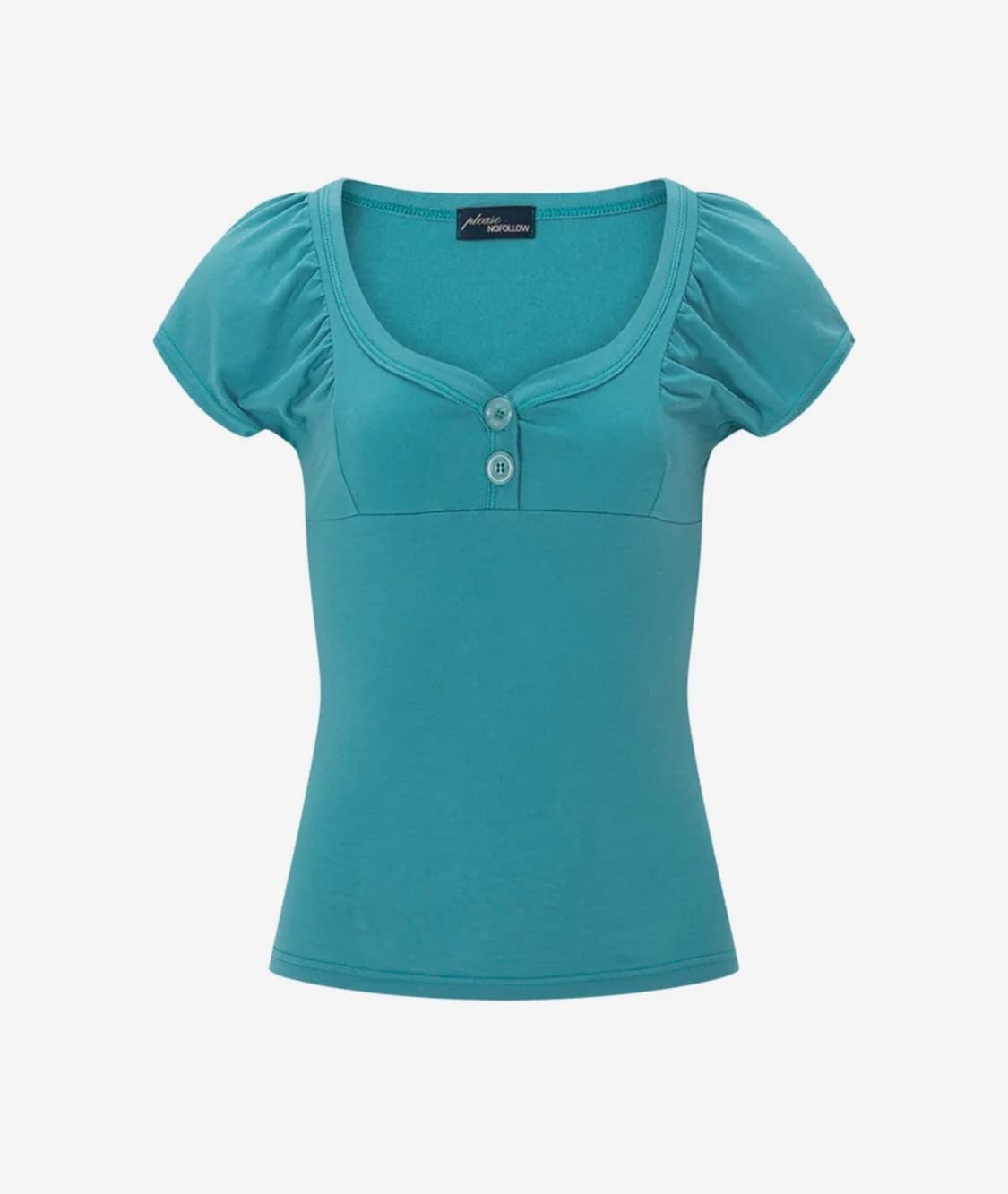 Sia Button Shirring Short Sleeve Top 상품이미지2