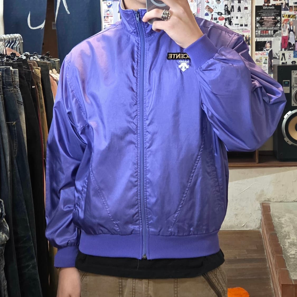 JPN 데상트 올드스쿨 퍼플 바람막이 봄버 상품이미지2