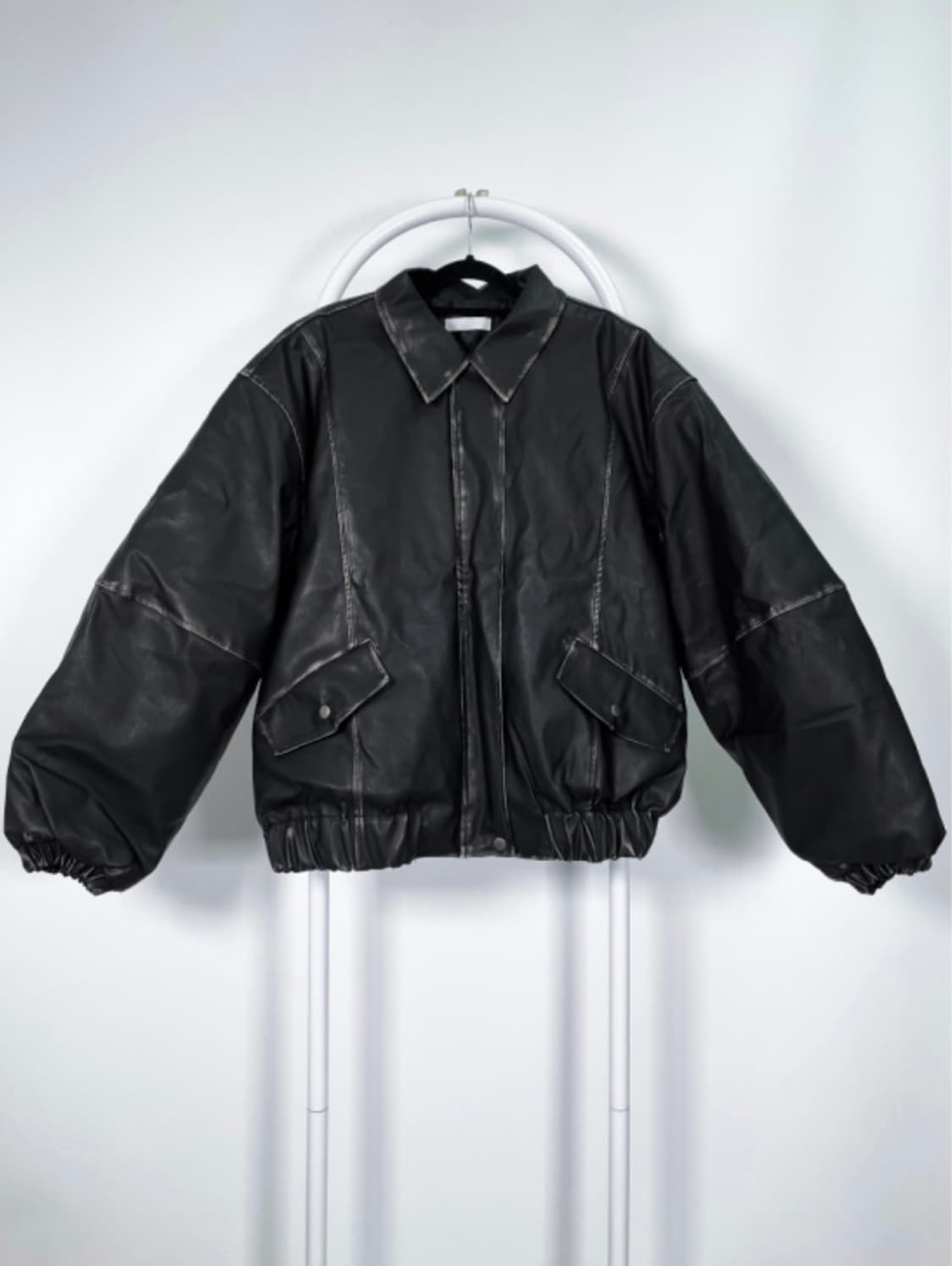 [원가 15만원] 레더/가죽 패딩 자켓 Leather padding 상품이미지9