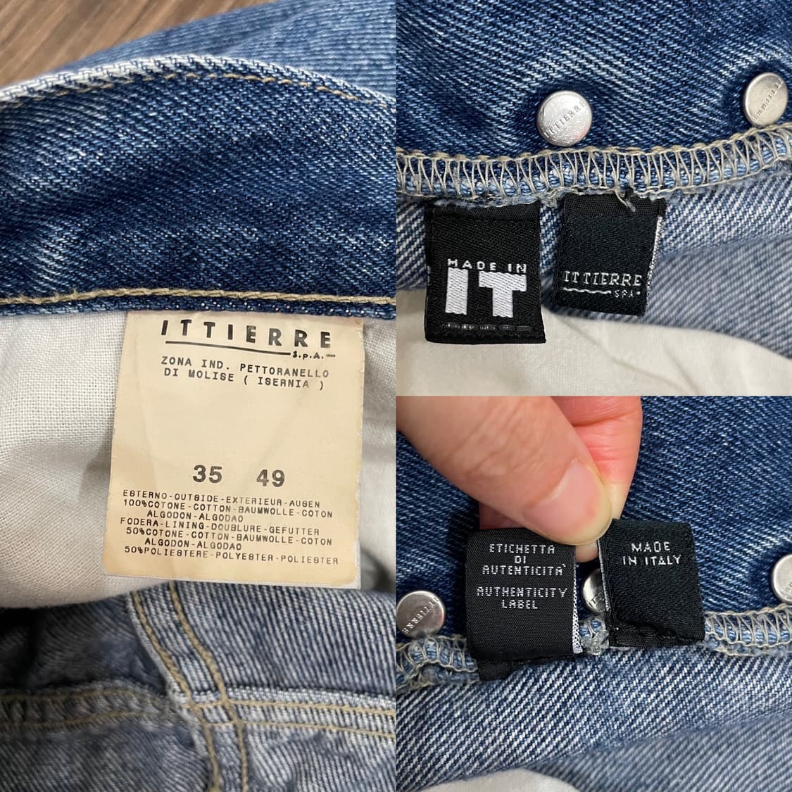 베르사체 진스 꾸뛰르 이태리 메두사 은장버튼 데님 팬츠 35 상품이미지7