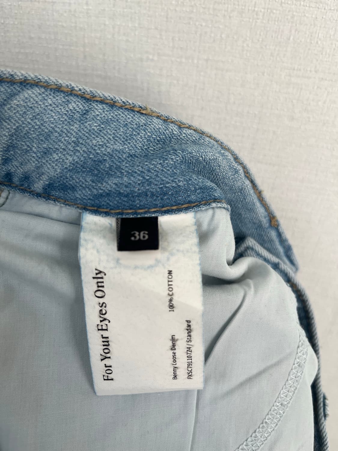 포유온 Benny loose denim(36,Standard) 상품이미지7