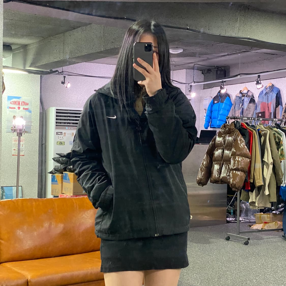 나이키 스우시 로고 블랙 바람막이 자켓 B4106 상품이미지1