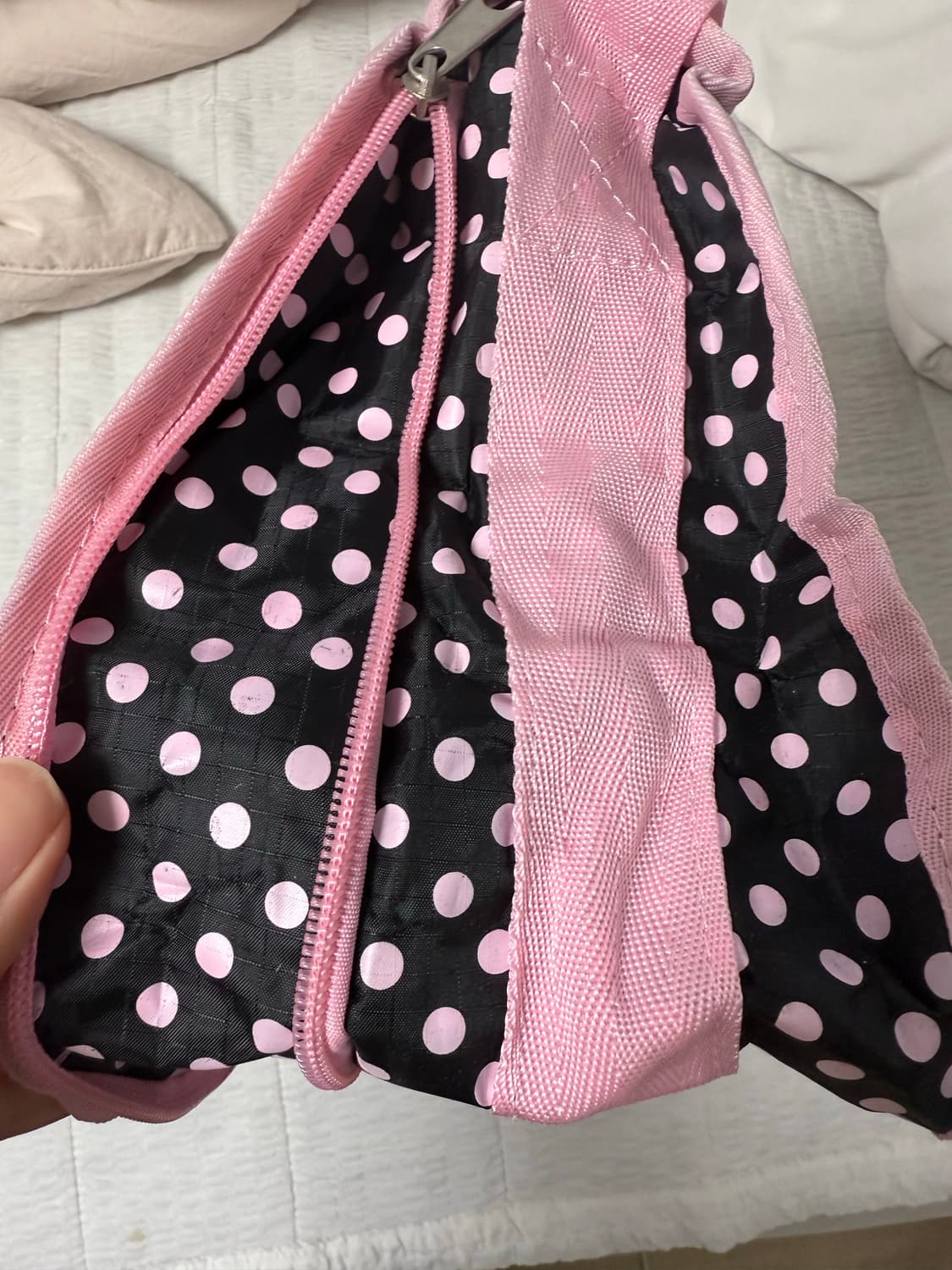 헬로키티 핑크도트 나일론 크로스백 상품이미지3