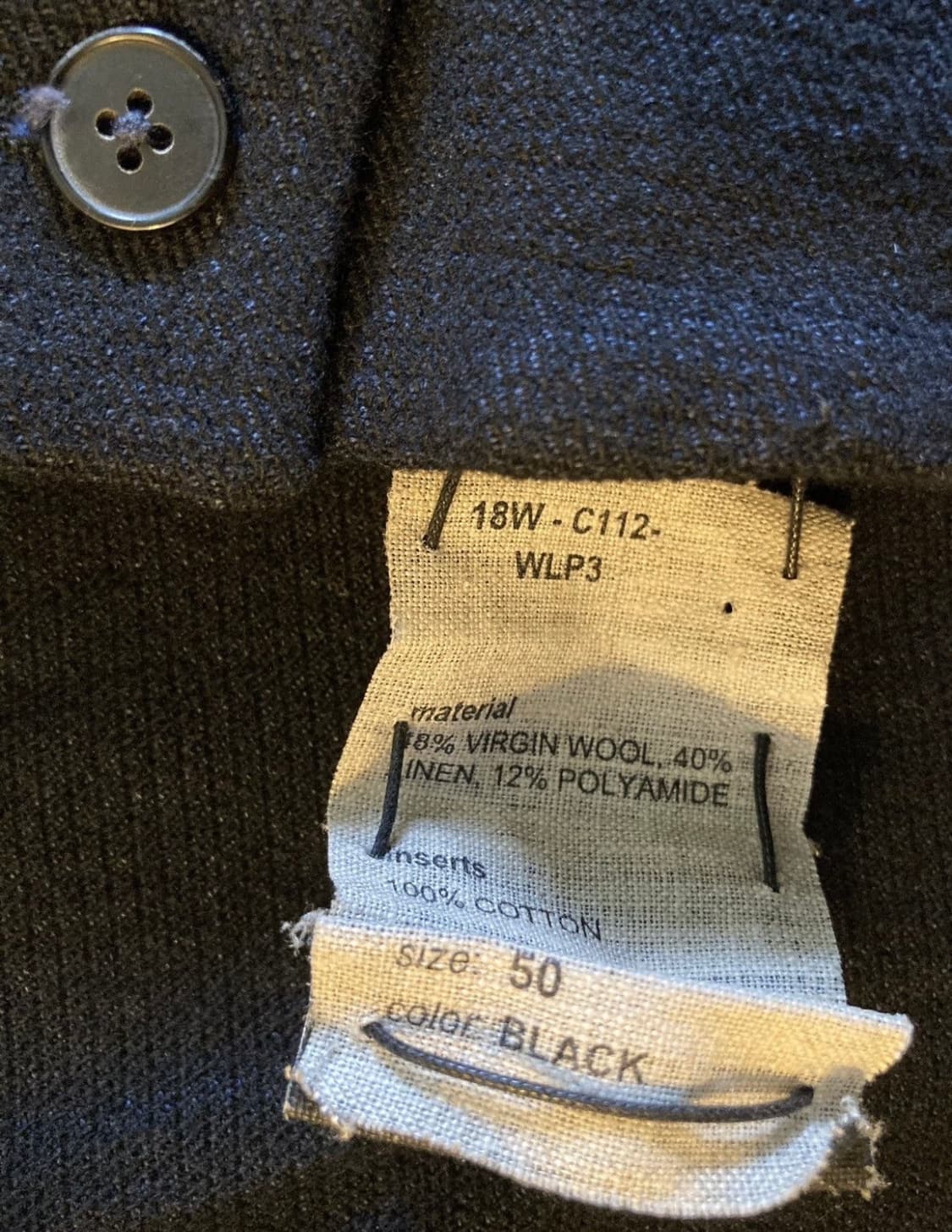 M.A+ 4 BOTTON BLACK STILL UNLINED COAT 상품이미지3