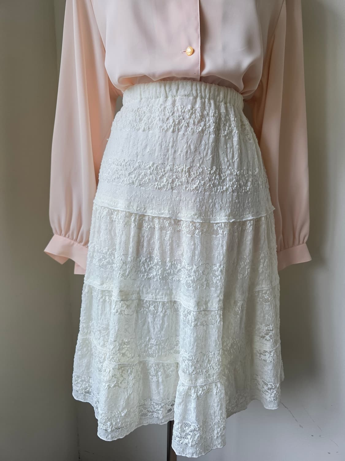아이보리 레이스 스커트 상품이미지2