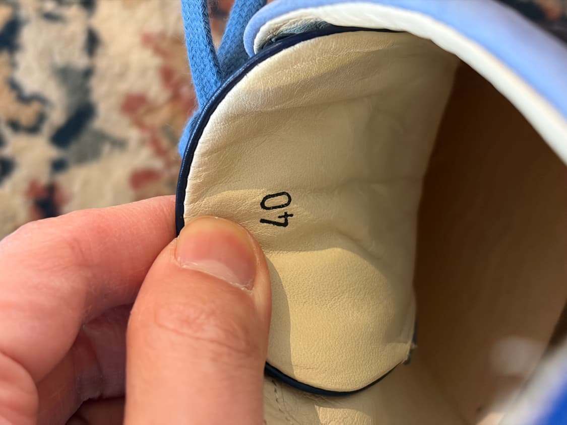 토즈 블루 레더 스니커즈 상품이미지3