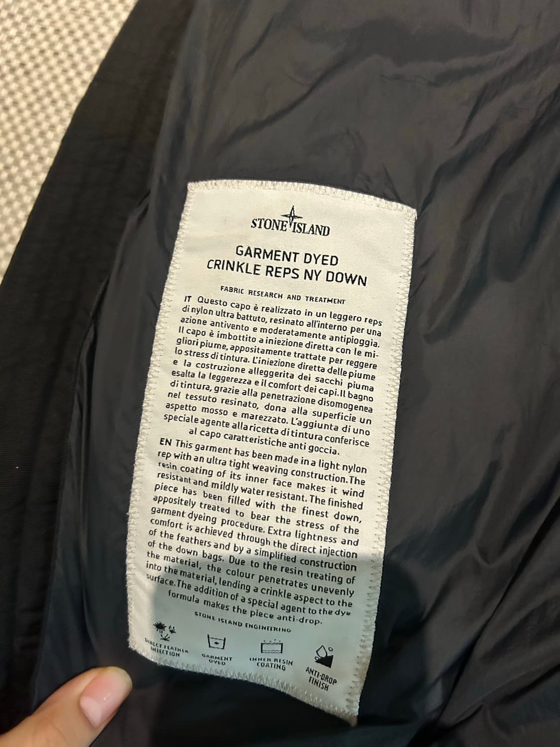 [정품] 스톤아일랜드 크링클랩스 패딩 m 상품이미지4