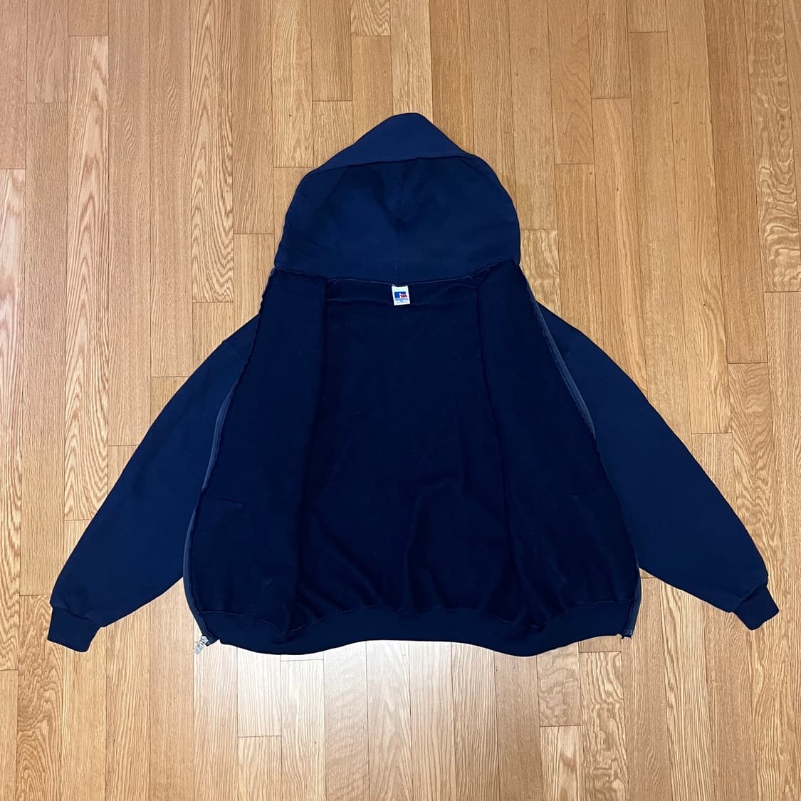 [XL] 90s 빈티지 러셀 네이비 후드집업 상품이미지2