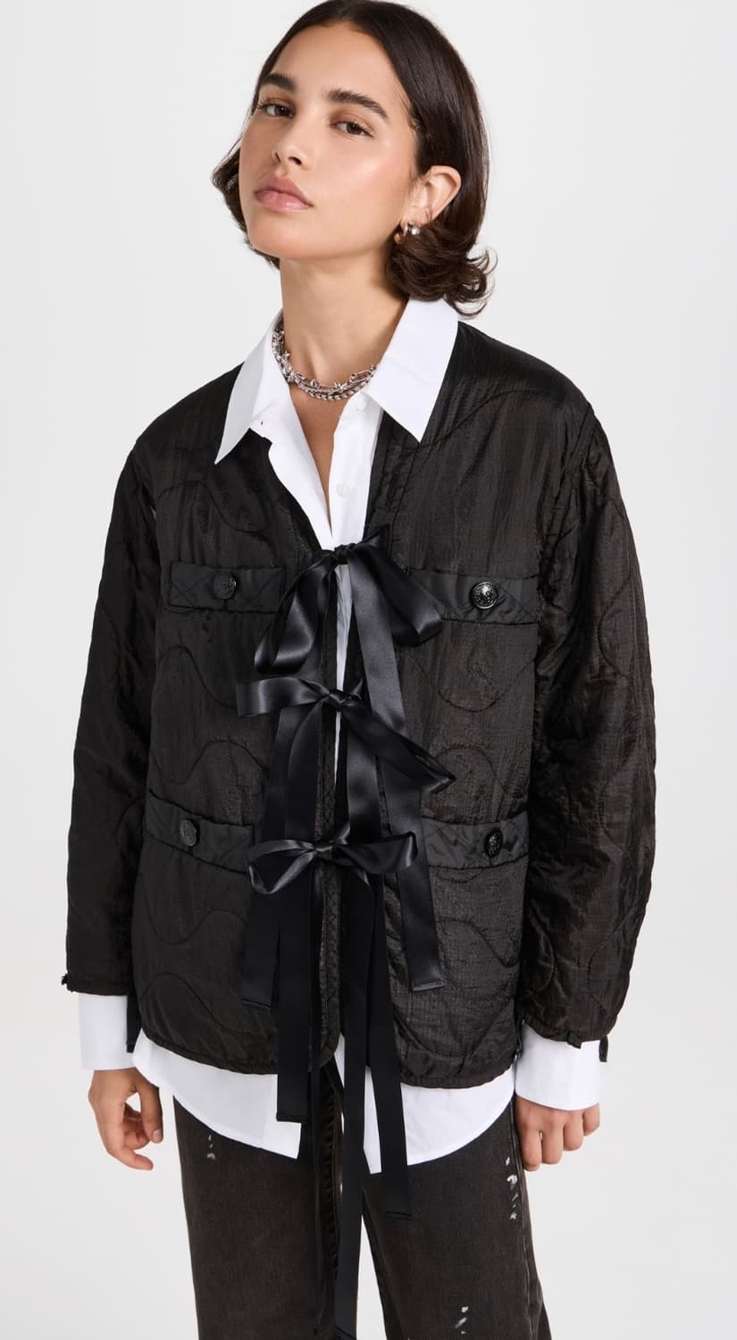 R13 퀄팅 타이 봄버 자켓 상품이미지1