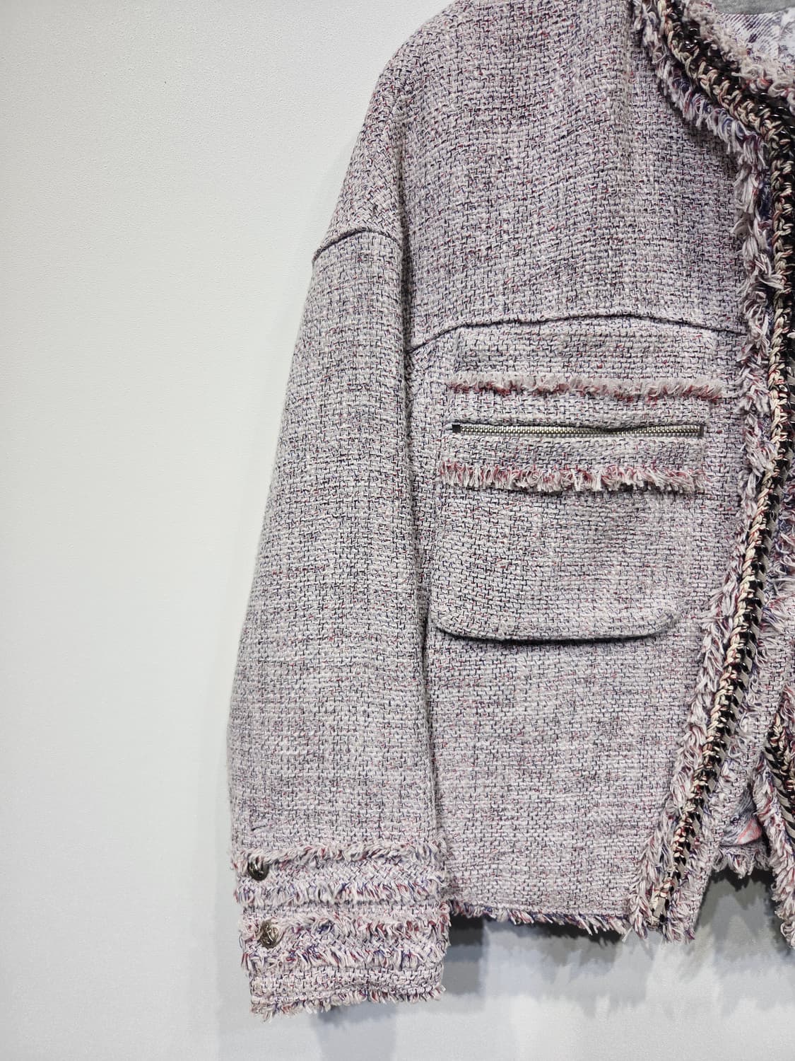 SYSTEM. 트위드 노카라 자켓_66 상품이미지3