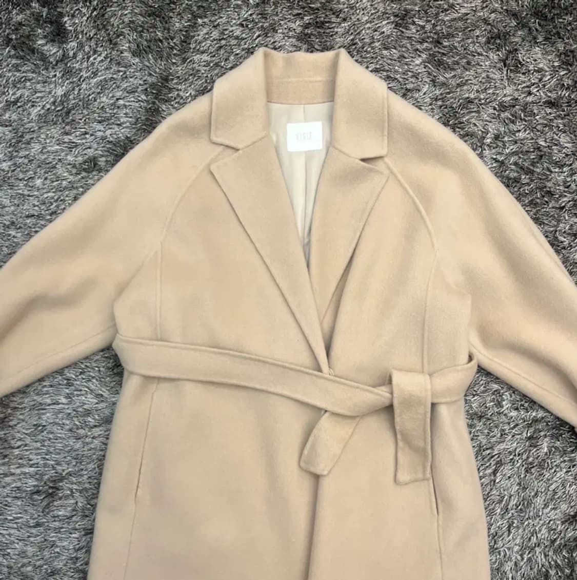 비지트 인 뉴욕 오버사이즈 벨티드 더블 롱코트 (FFF) 상품이미지2