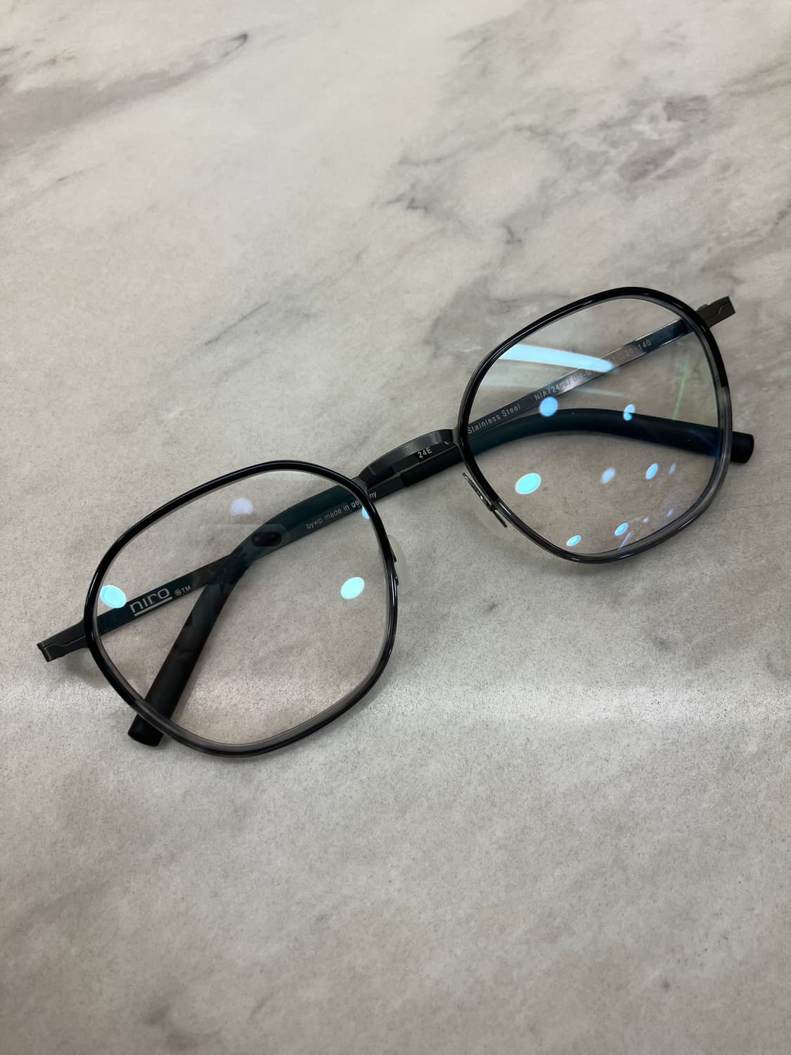 니로 NIRO 딥실버 차콜클리어 솔텍스 웰링턴 메탈테 안경 상품이미지1