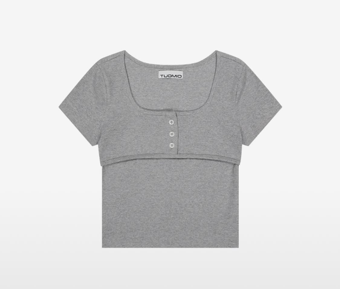 새상품) 뚜오미오 BUTTONED T-SHIRTS 상품이미지1