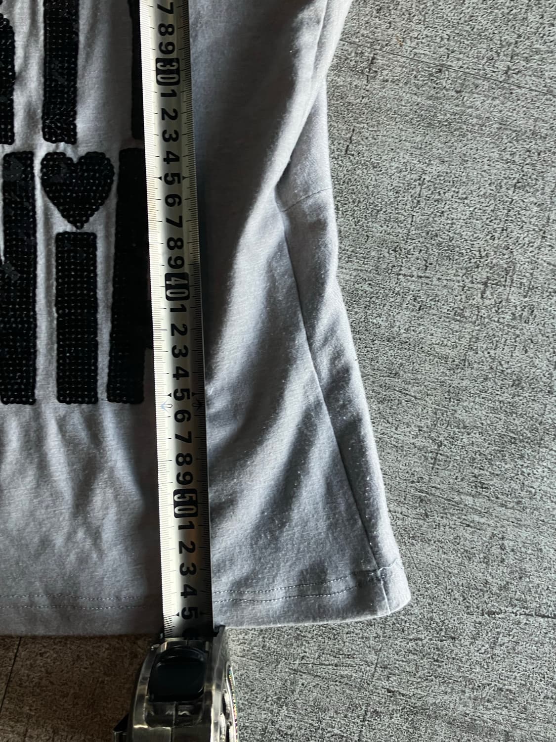 일본빈티지 Byebye 핀터깔y2k 비즈큐빅 슬리브리스 나시탑 상품이미지3