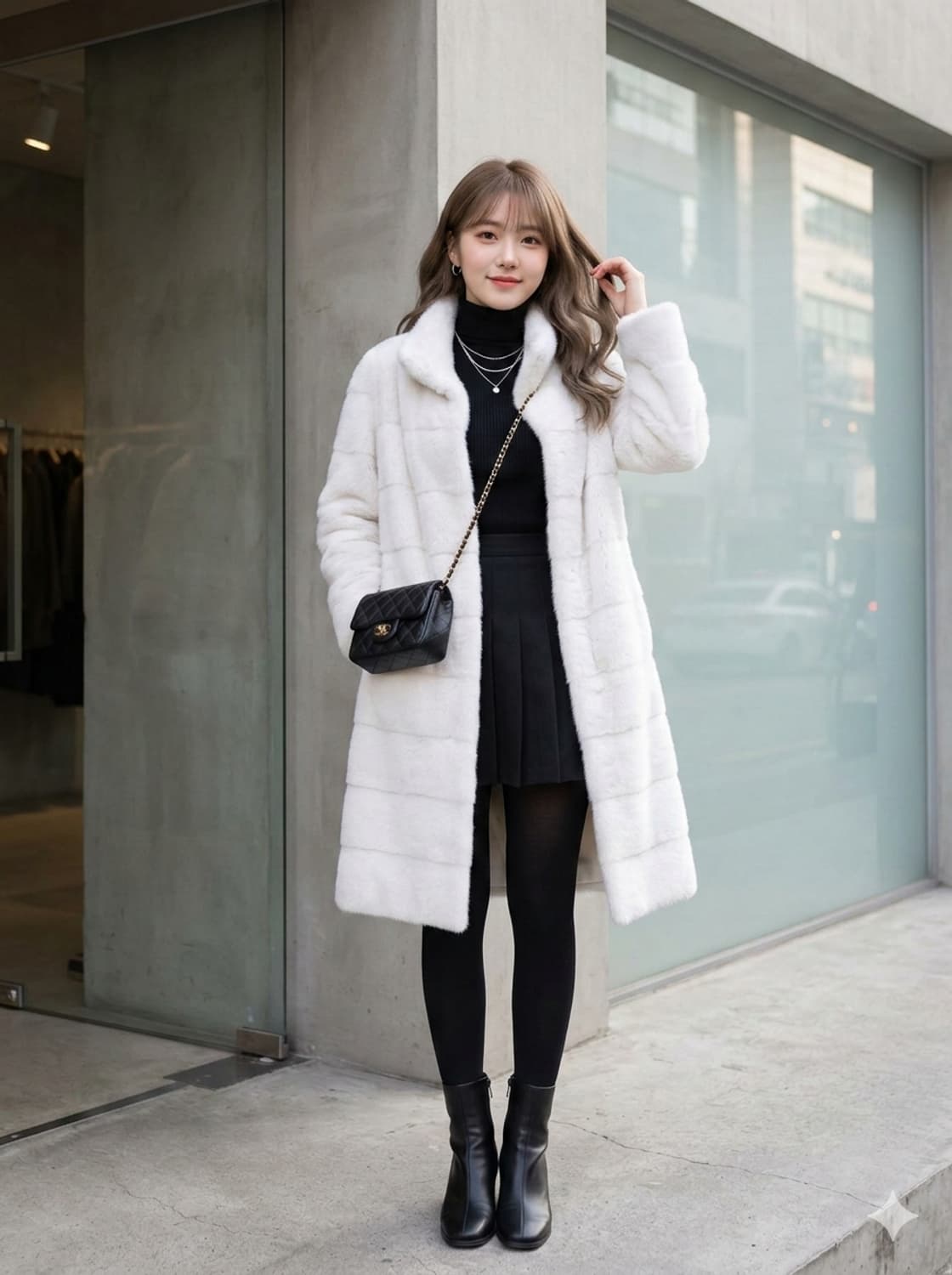 JULL-LOG 줄로그 에코퍼 롱 코트 상품이미지1