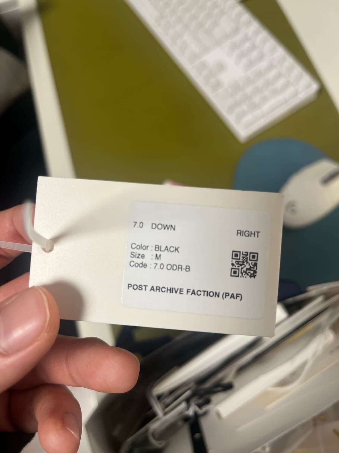 (M) 포스트아카이브팩션 PAF 7.0 down right black 상품이미지3