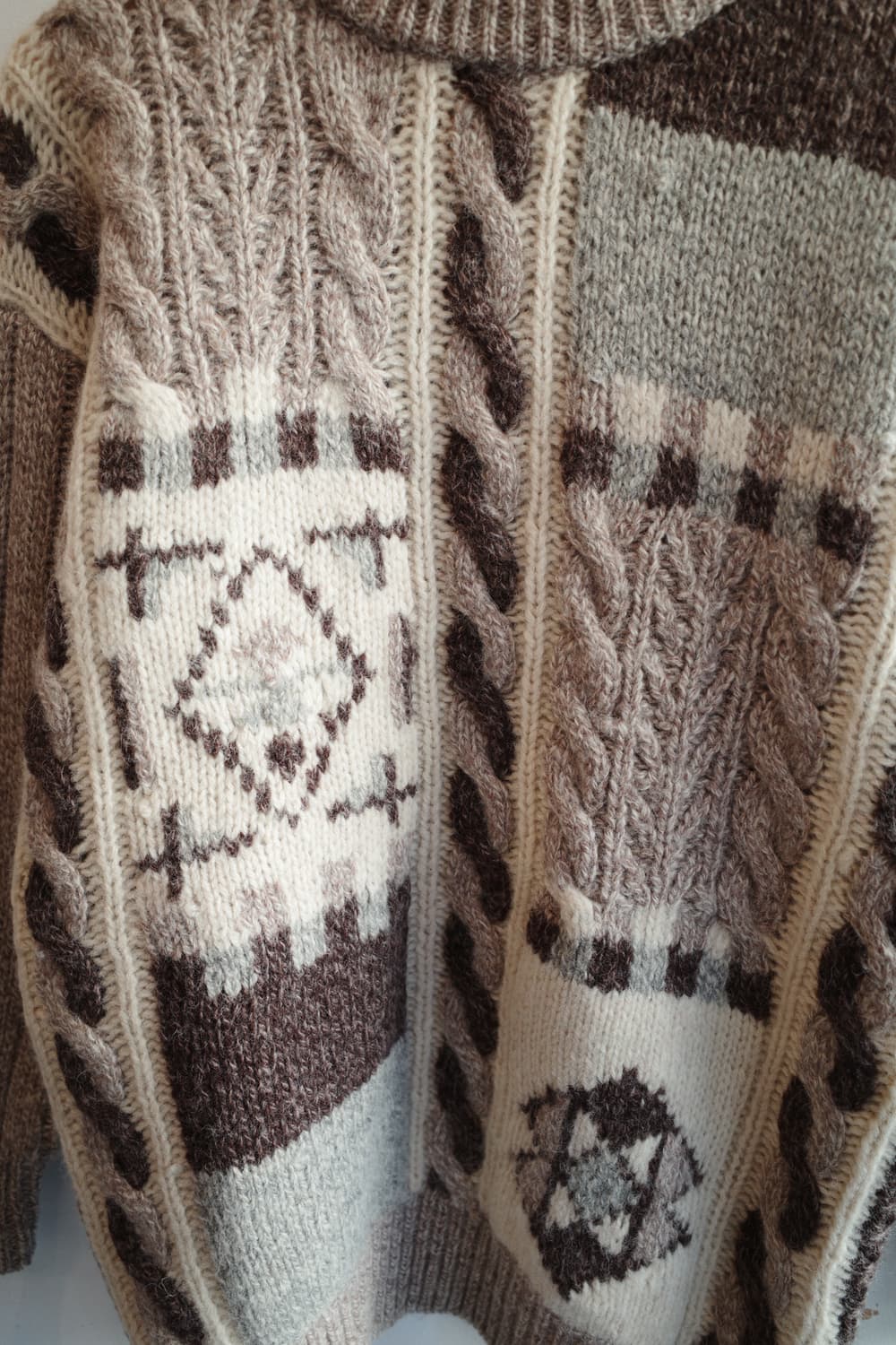 Japan brand 패턴 울 니트 상품이미지3