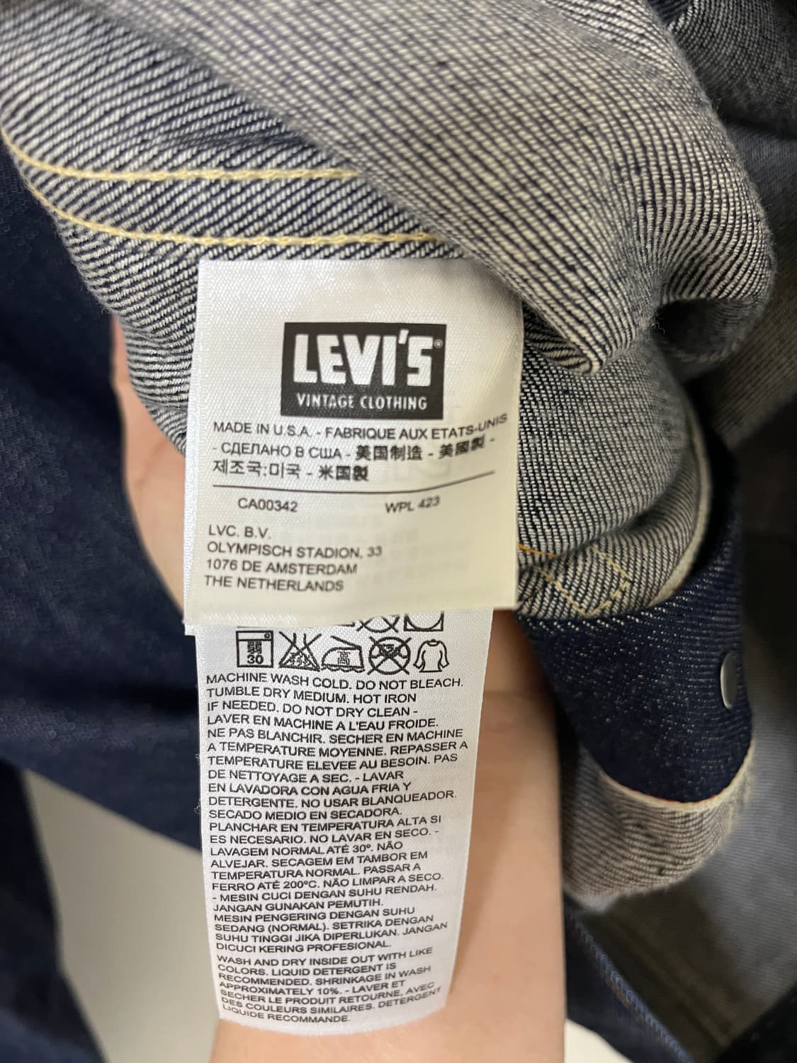 리바이스빈티지클로딩 LVC 506XX TYPE1 미국 콘밀 42 L 상품이미지8