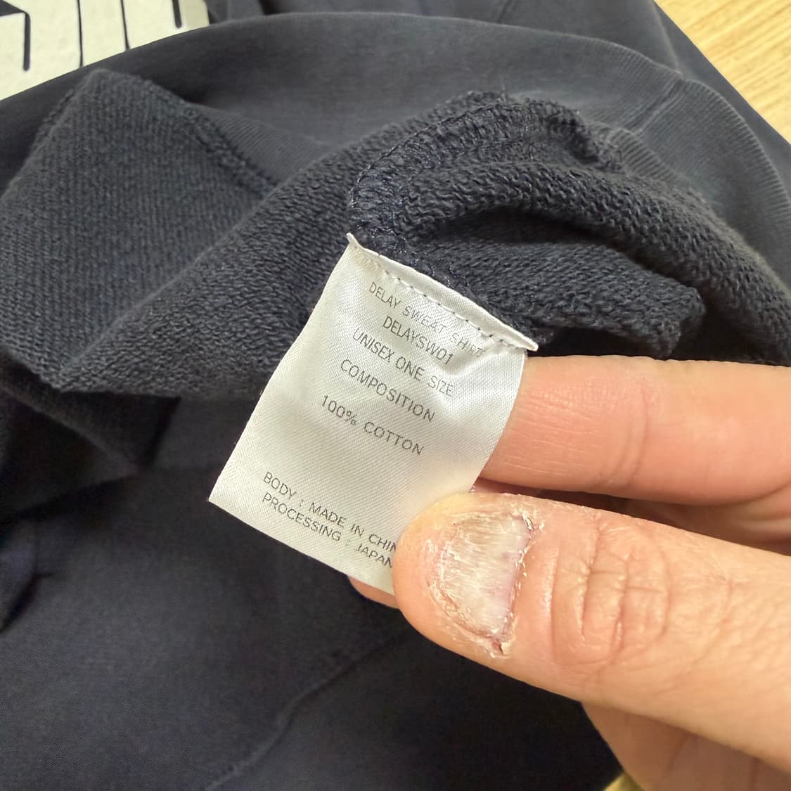 이즈네스 뮤직 isness music DELAY 스웻 셔츠 네이비 F 상품이미지3