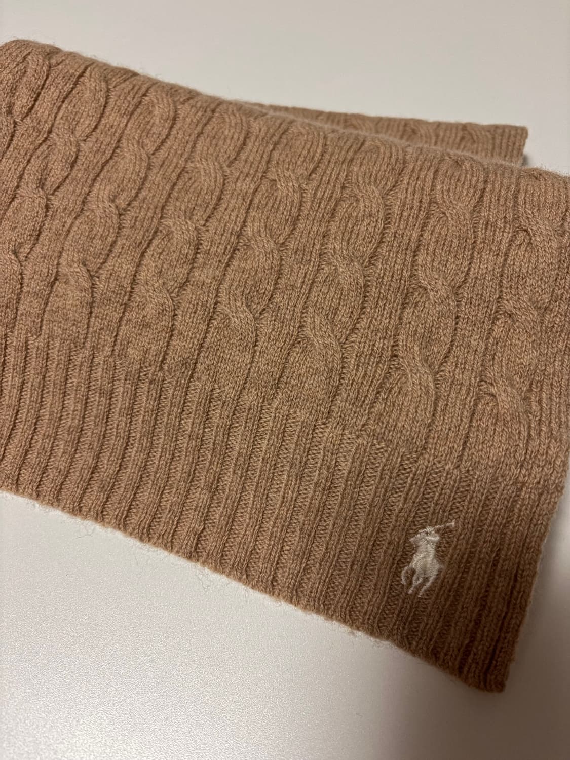 폴로 케이블 니트 울 캐시미어 스카프 머플러 상품이미지2