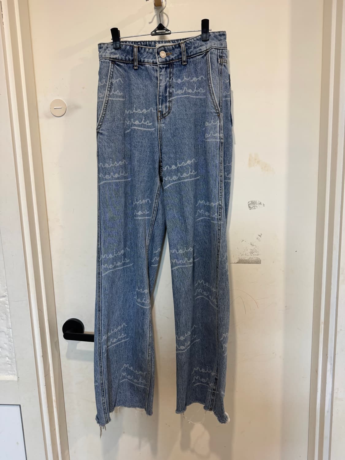 메종마레x사키 레터링 와이드 데님 상품이미지3