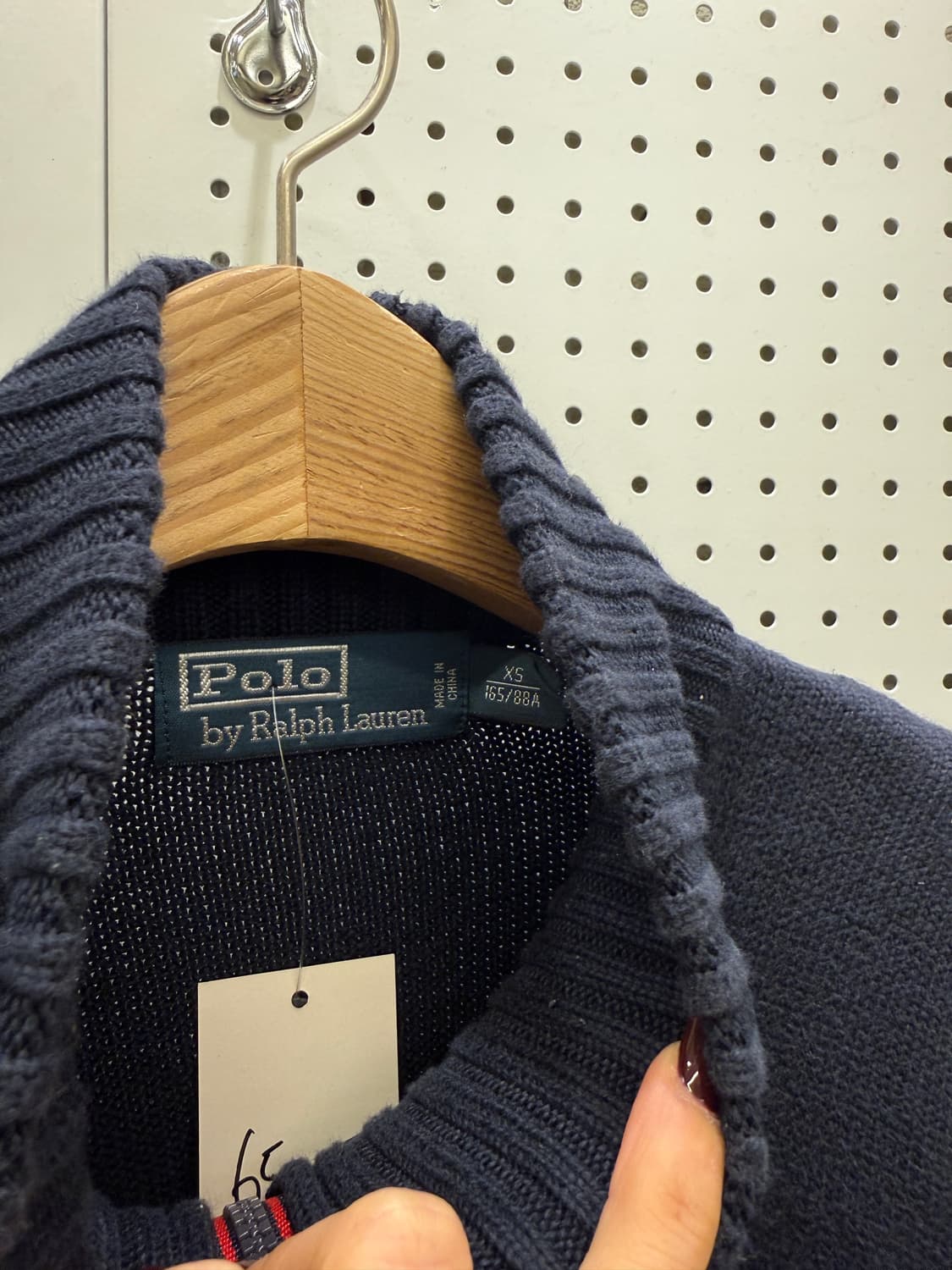 폴로 랄프로렌 집업 니트 네이비 U1118 상품이미지5