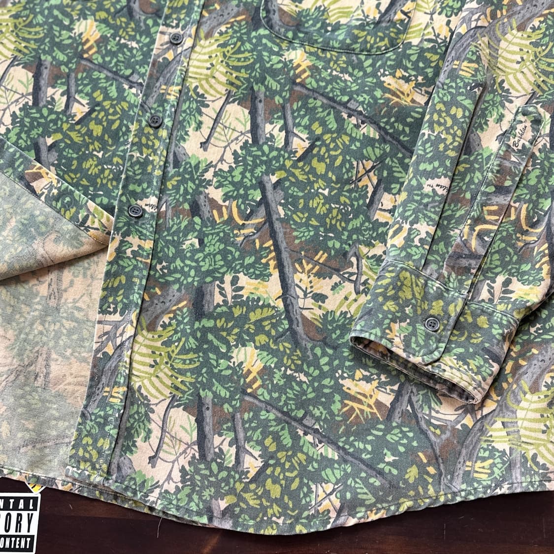 90s Bushlan 리얼트리 카모 워크 셔츠 XXL 상품이미지4
