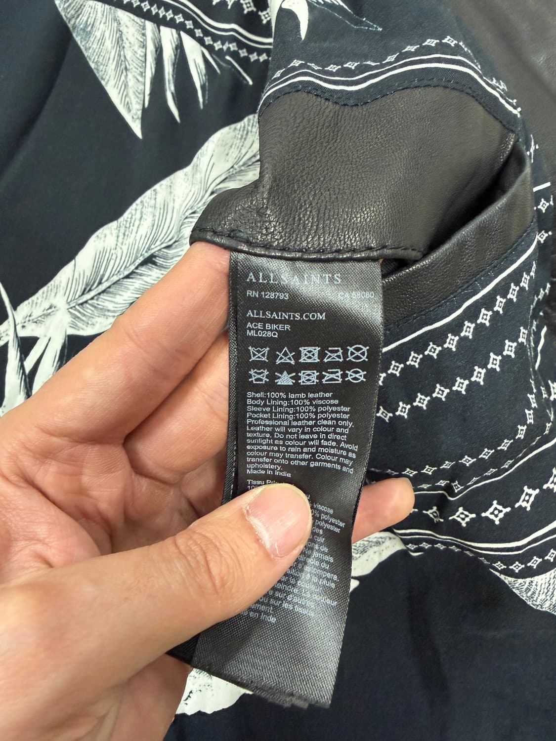 ALLSAINTS ACE BIKER 램스킨 라이더 자켓 상품이미지6