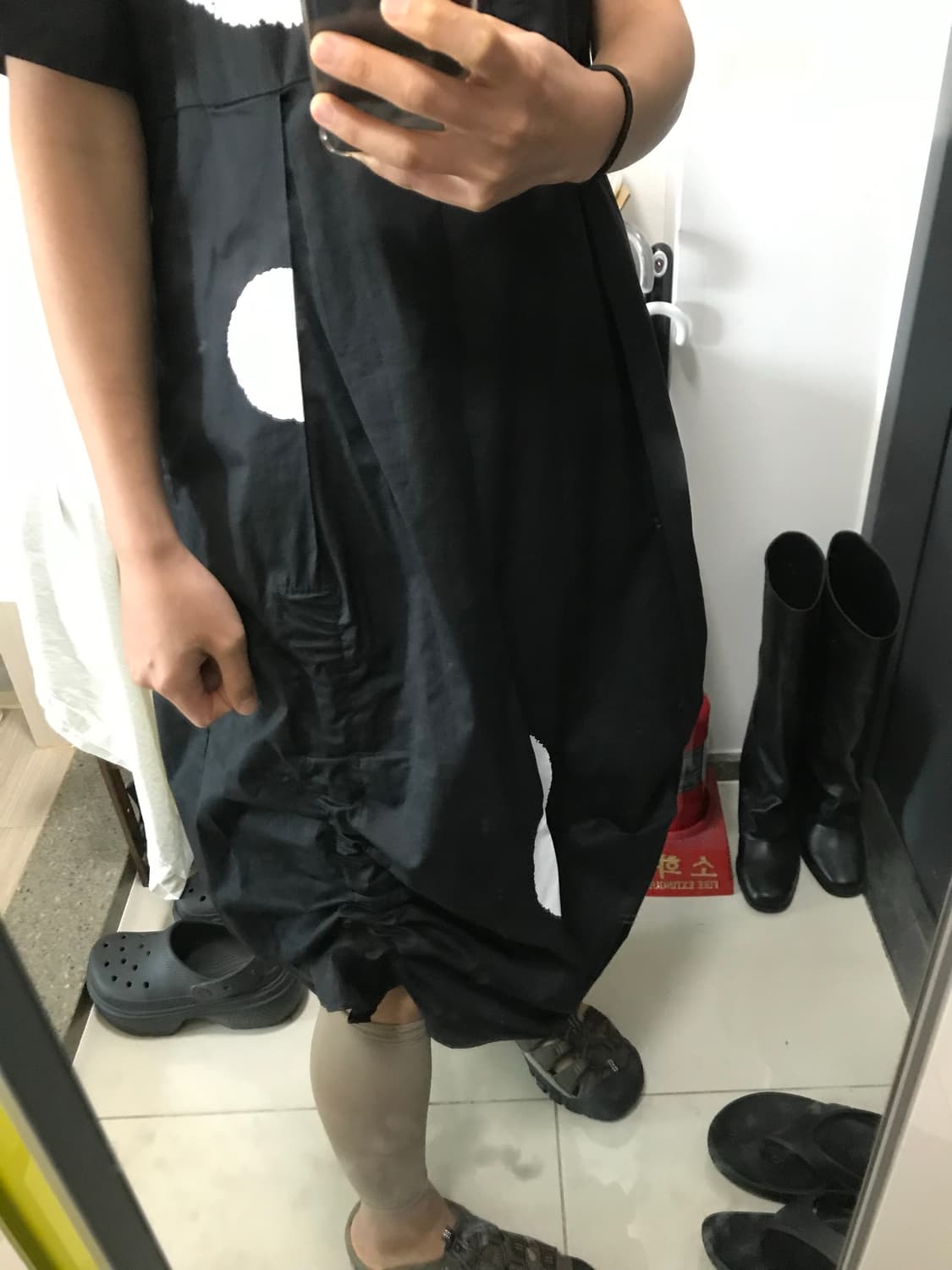 빈티지 도트셔링 항아리원피스 상품이미지3