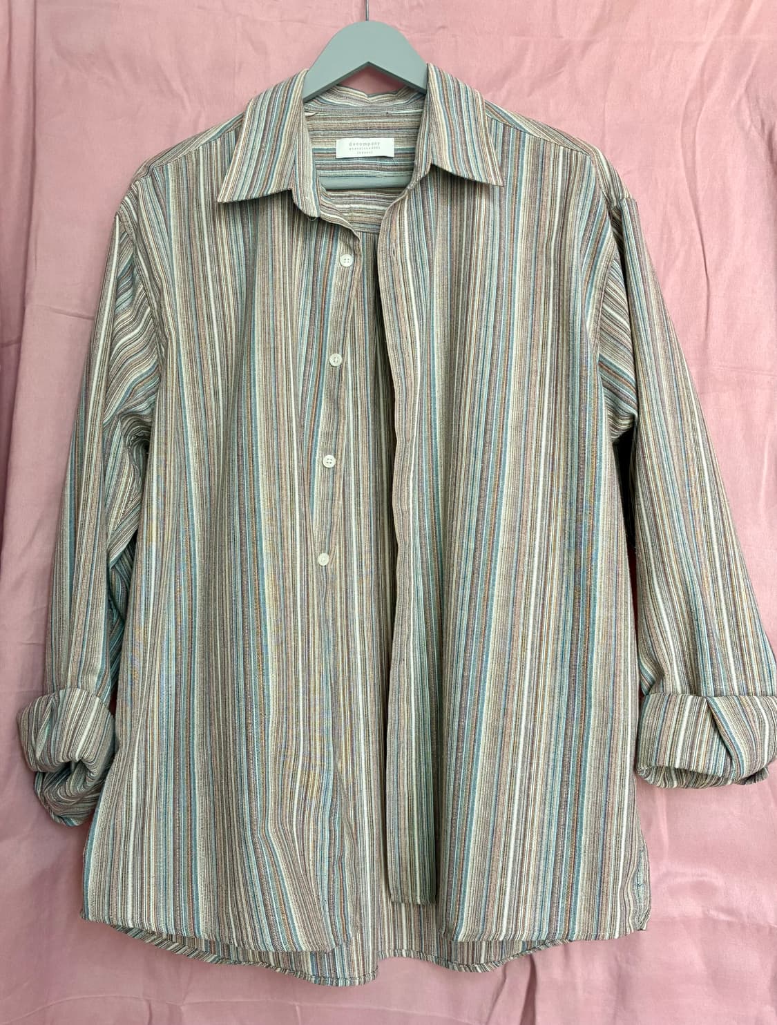 빈티지 멀티컬러 오버핏 셔츠 상품이미지2