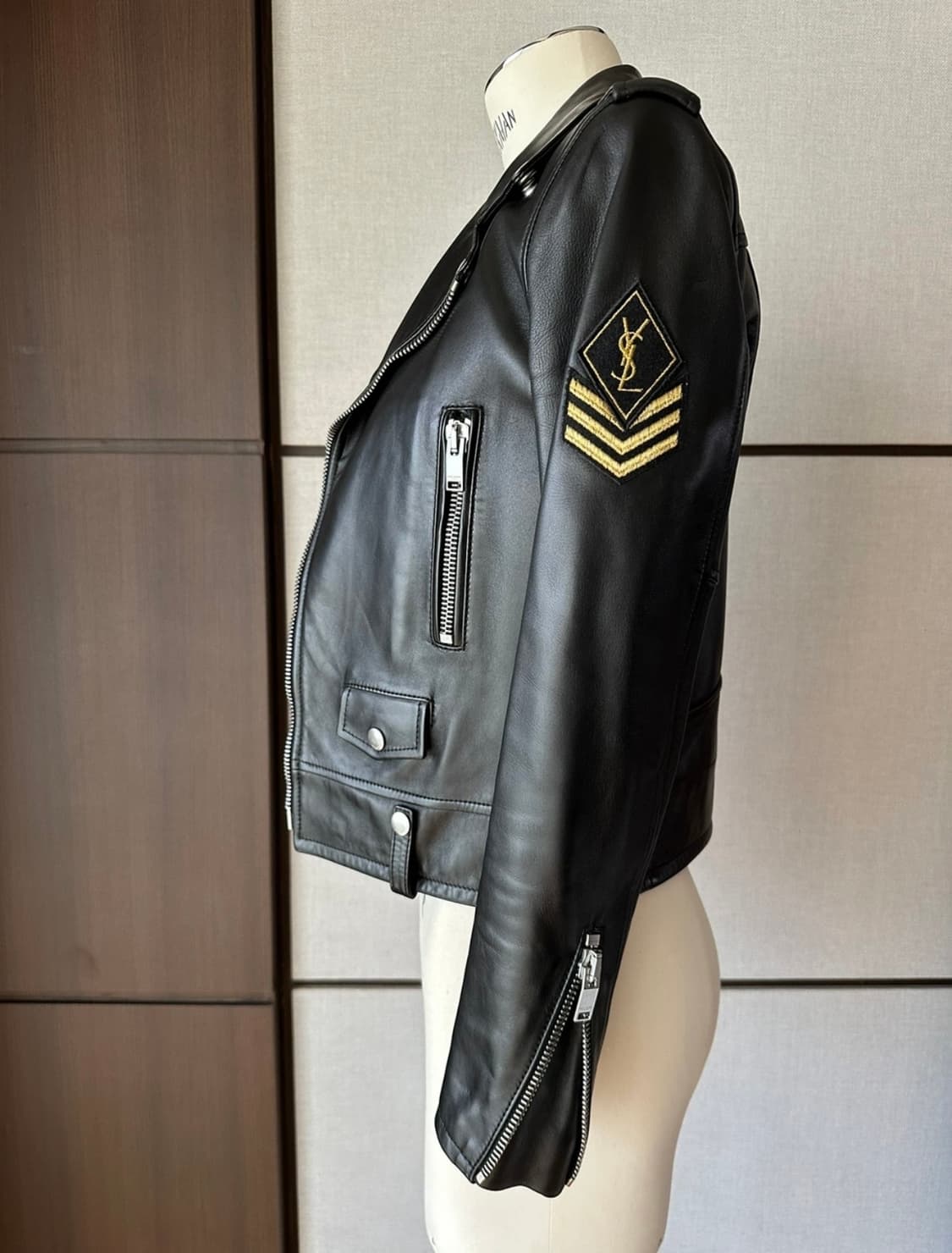 생로랑 레더 라이더 자켓 상품이미지4