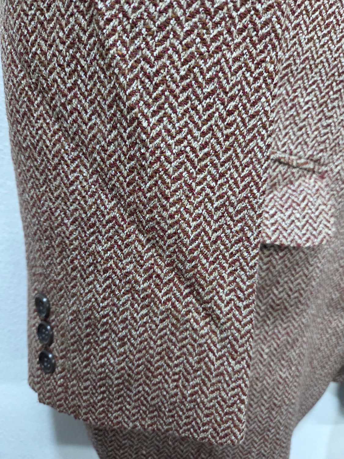 헤링본 와인컬러  남성 자켓 블레이져 상품이미지2