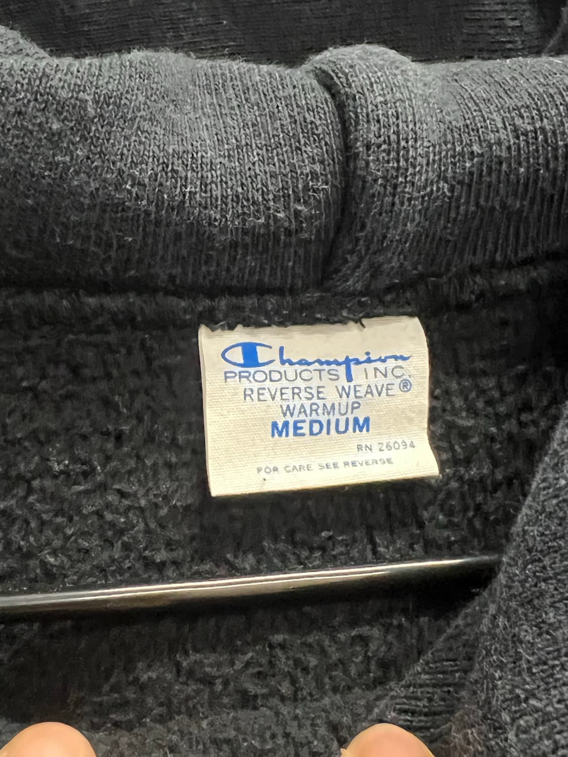 챔피온 리버스위브 웜업 후드 티  차콜네이비 상품이미지5