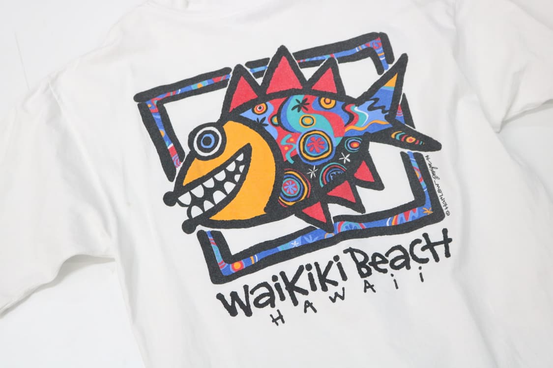 All Sport 90s 빈티지 하와이 와이키키 비치 그래픽 티셔츠 L 상품이미지3