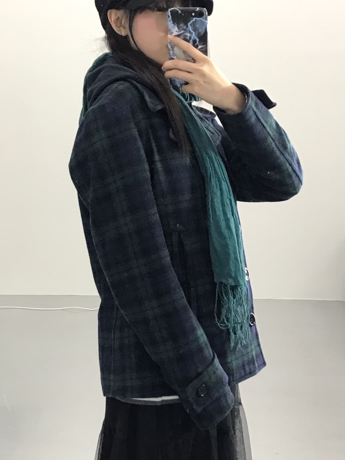 Jpn Wool Check Double-Breasted Coat 상품이미지2