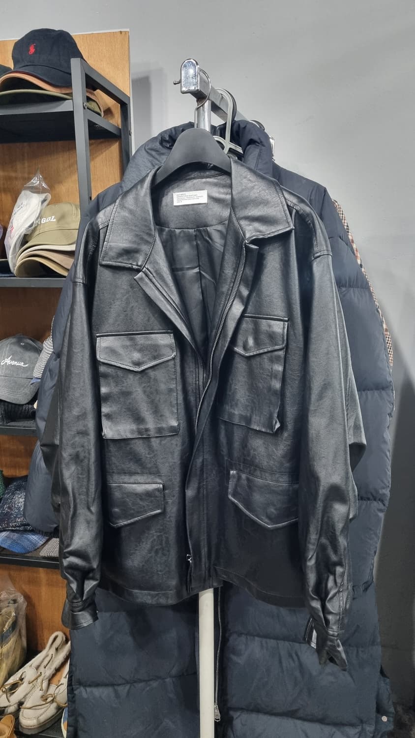 ((파르티멘토)) 인조 가죽 자켓 M 상태매우좋음 상품이미지1