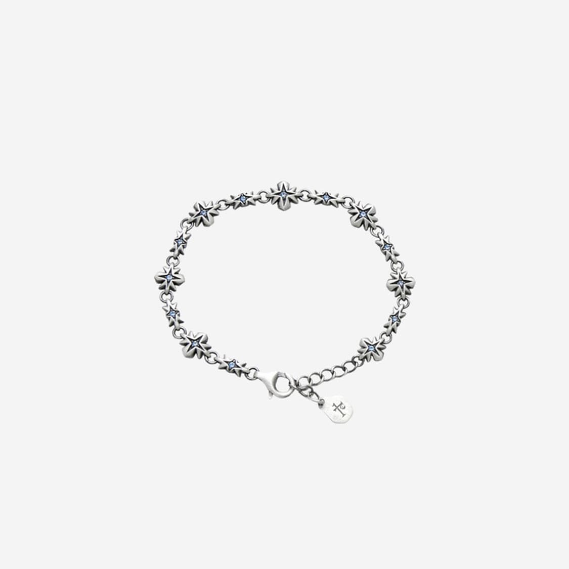 폴리테루 925 실버 브레이슬릿 003 아쿠아 크로스 상품이미지1