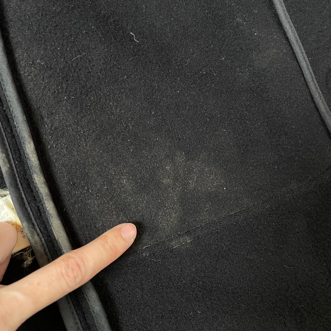 NII 혼방 블랙 후드 더플 코트 95 상품이미지7