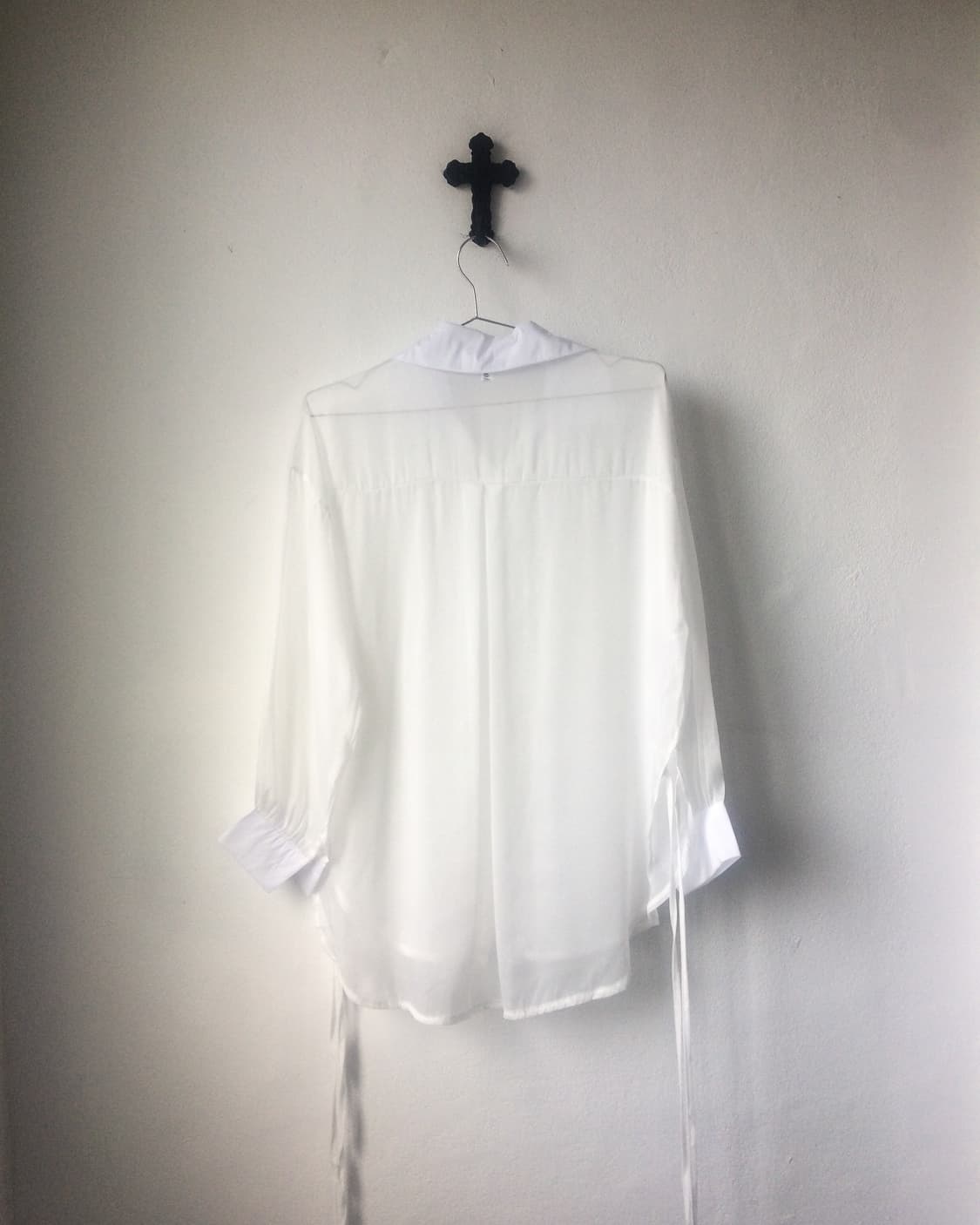 Side tied see through shirt 상품이미지4