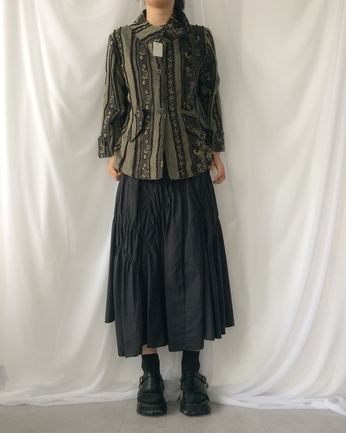 pattern mixed jacket 상품이미지6