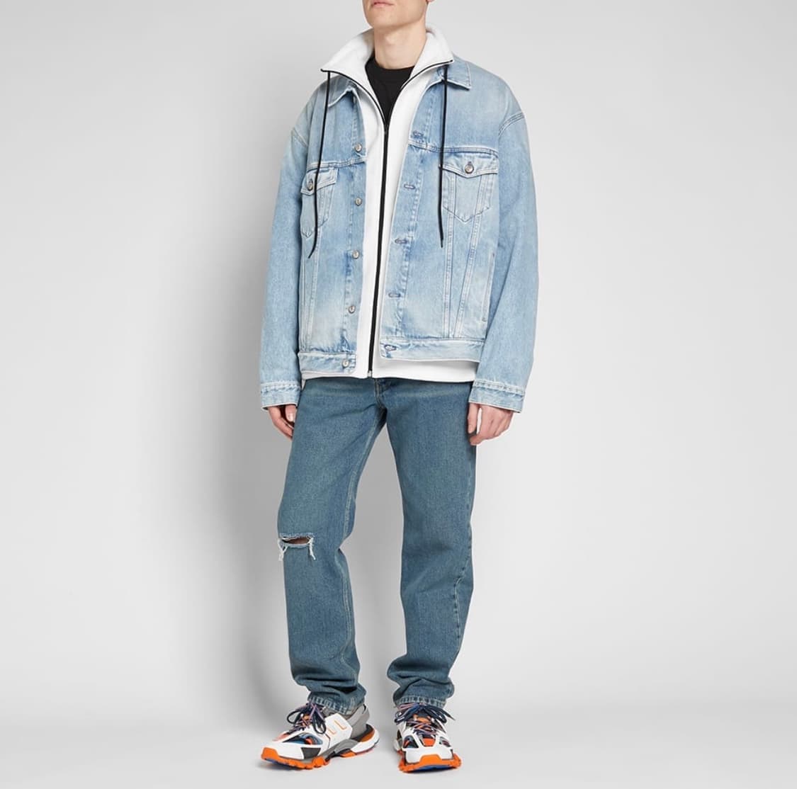 (48)발렌시아가 레인보우 플레그 데님 자켓 상품이미지3