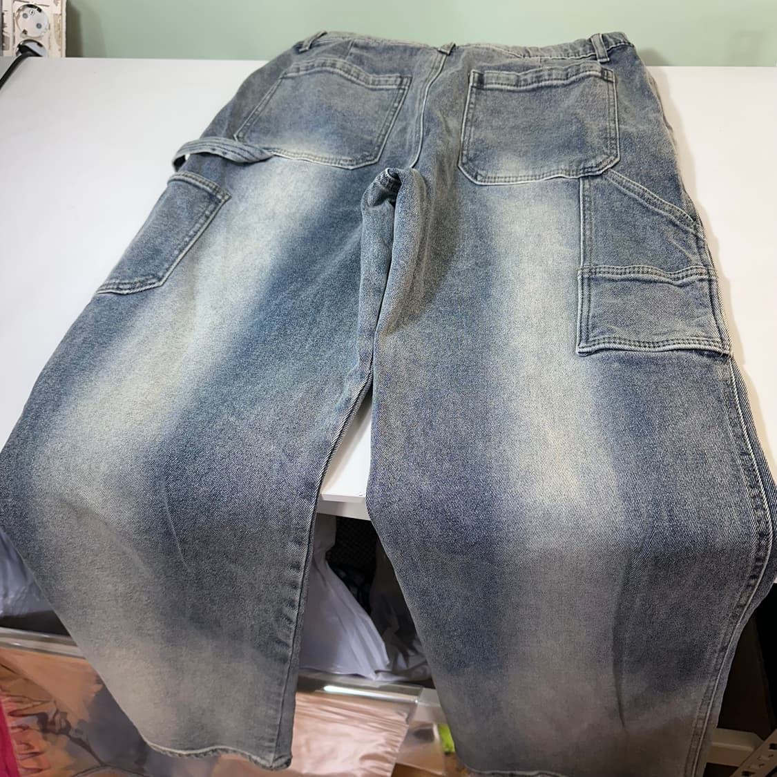 M 빈티지 중청워시드 세미와이드핏 카펜더 데님팬츠 상품이미지5