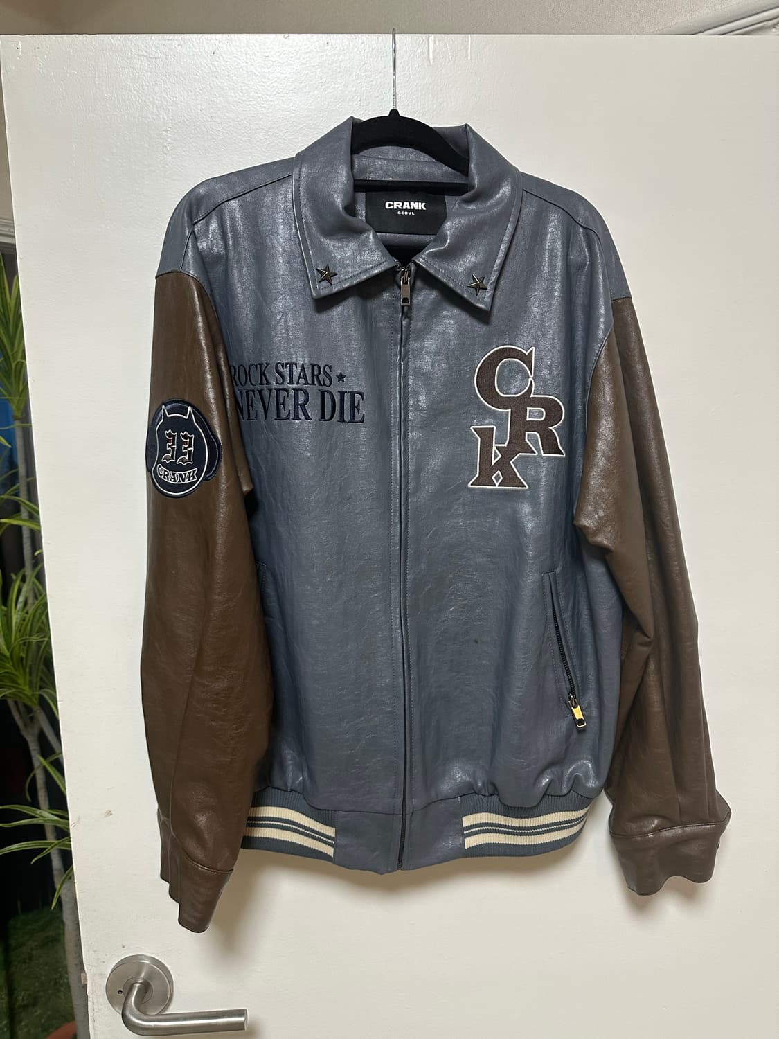 크랭크CRANK 오버사이즈 스타디움 자켓_블루 상품이미지7